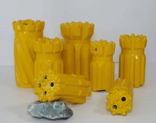 Top hammer rock drilling tools button bits