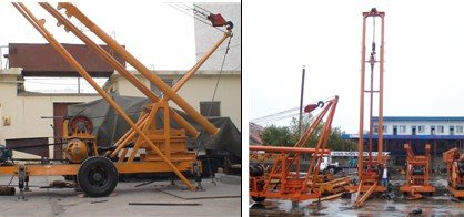 China ZST300 electric motor engineering and water well drilling rig 300m trailer type mud pump